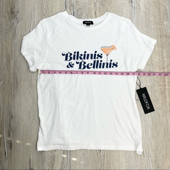 Wildfox Bikinis & Bellinis White Tee Sz Medium - Picture 8 of 11